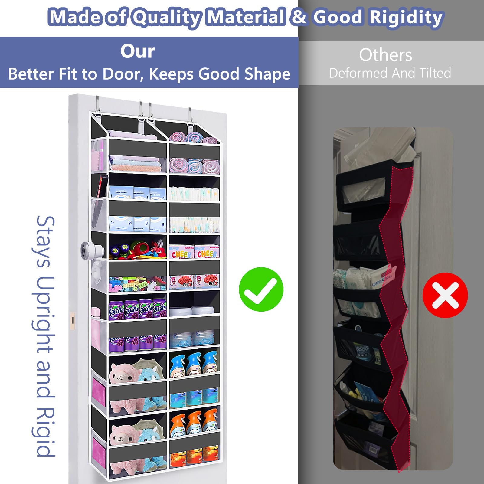 UVIAHOMI organizer 80 lb capacity supports heavy items without deformation.