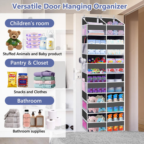 UVIAHOMI size 20x57x7 inches maximizes vertical storage behind your door.