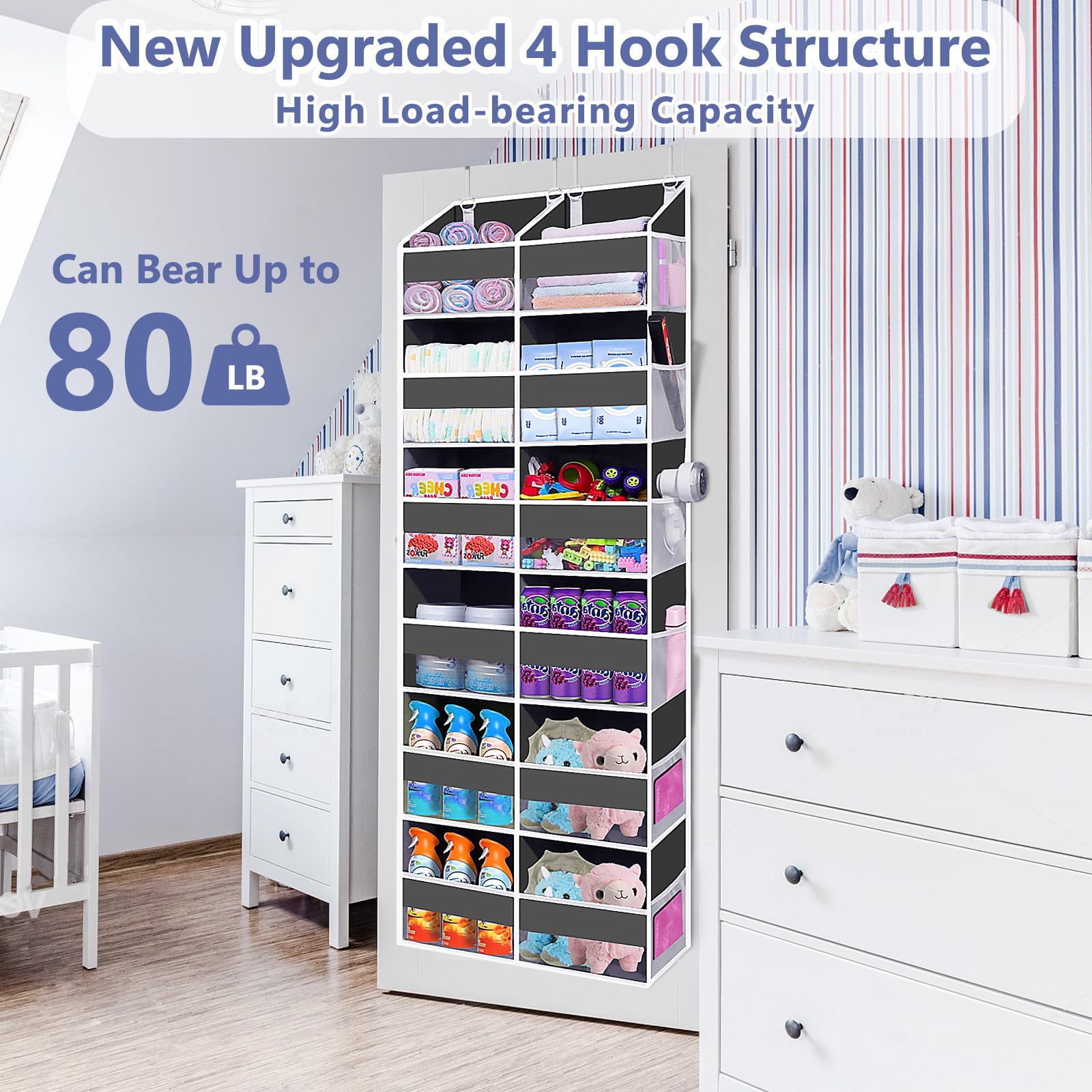 UVIAHOMI strong thickened door hooks fit most doors securely.