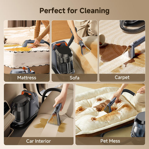 Uwant velvet brush gliding over textiles for delicate cleaning