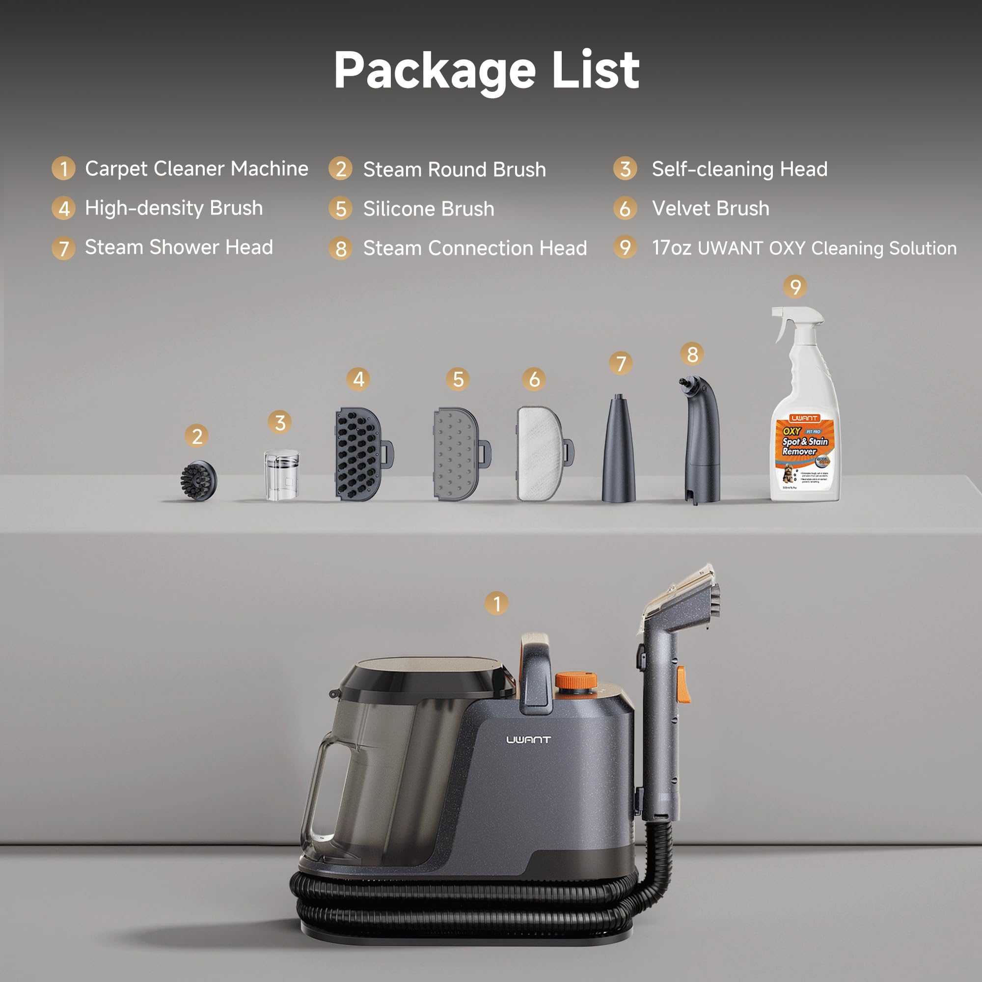 Uwant compact storage stores accessories neatly with the unit