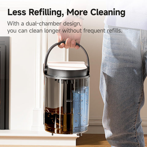 Compact storage design of Uwant cleaner in a cabinet