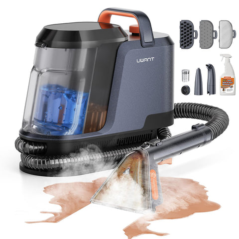 Uwant Y100 steam action demonstrates deep-clean capability for stubborn stains
