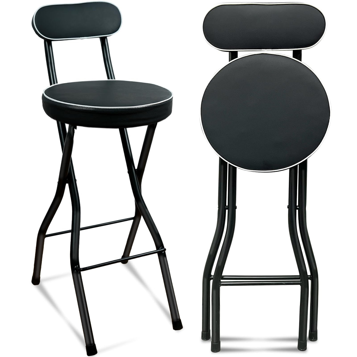 UWEAR folding bar stool backrest for comfortable counter seating.