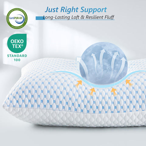 UYWO adjustable-fill pillow lets you choose height and firmness for personalized comfort.