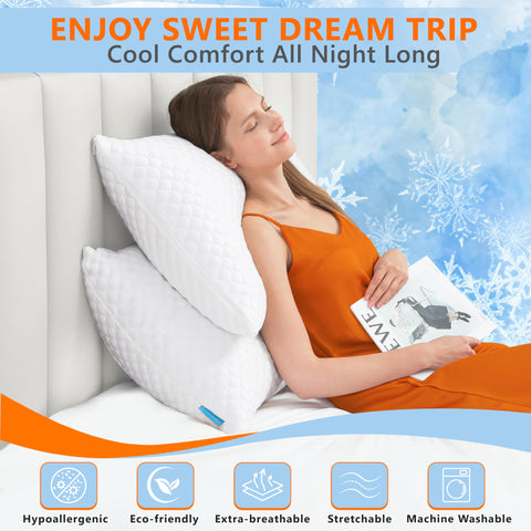 UYWO hypoallergenic inner cover keeps memory foam flakes in place for consistent support