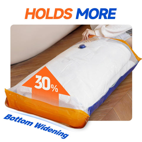 Vacbird 15-pack vacuum bags laid out for organized storage.