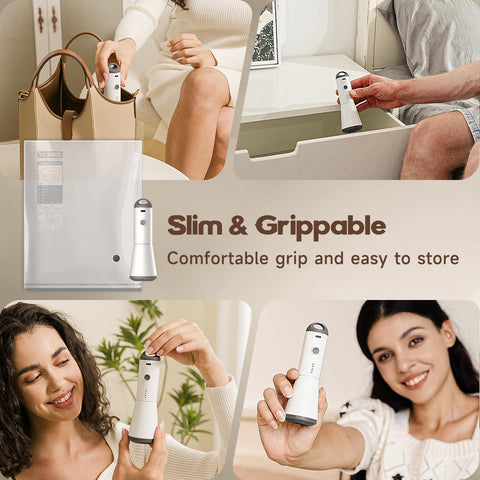 Vacbird semi-transparent material helps quick item identification.