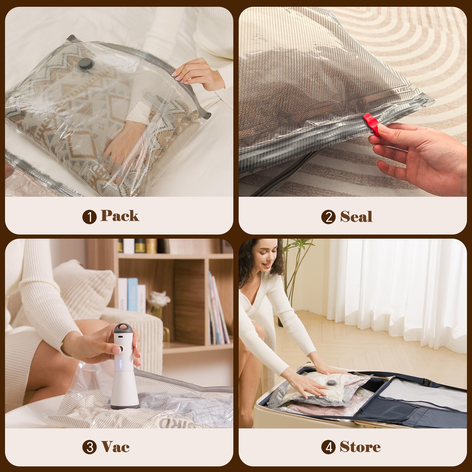 Vacbird compact ergonomic design fits easily into any suitcase.