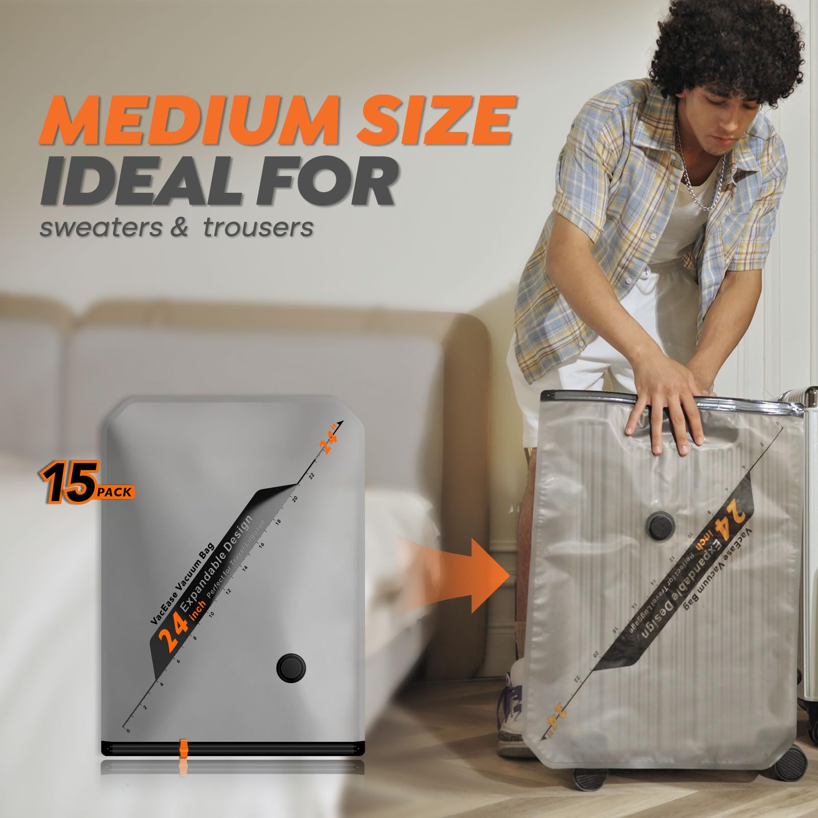 Vacbird palm-sized pump offers portable power during packing.