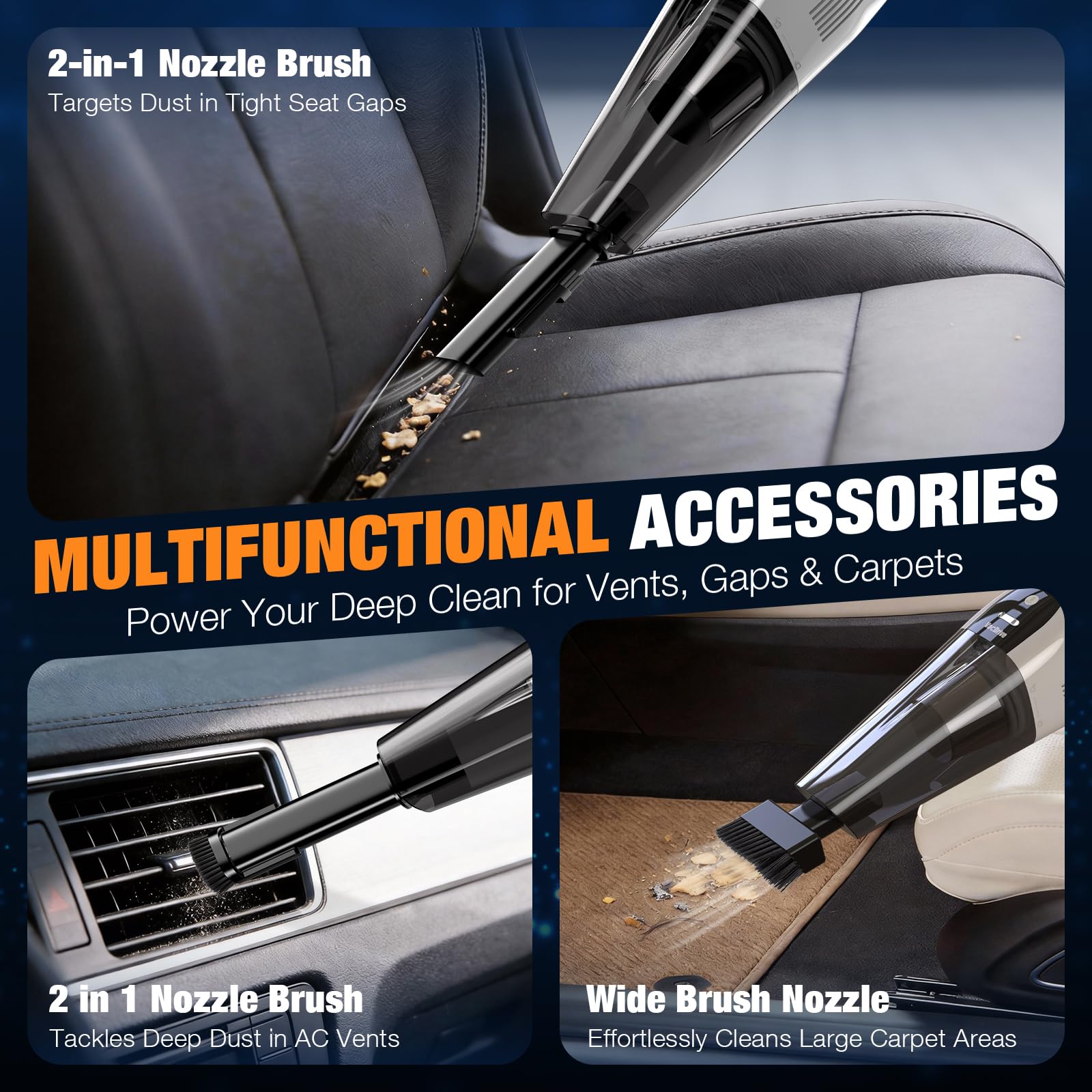 VACDRIVE dual suction modes Eco and Max for different messes