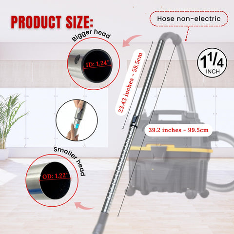 VACEXT durable stainless steel wand for regular cleaning tasks