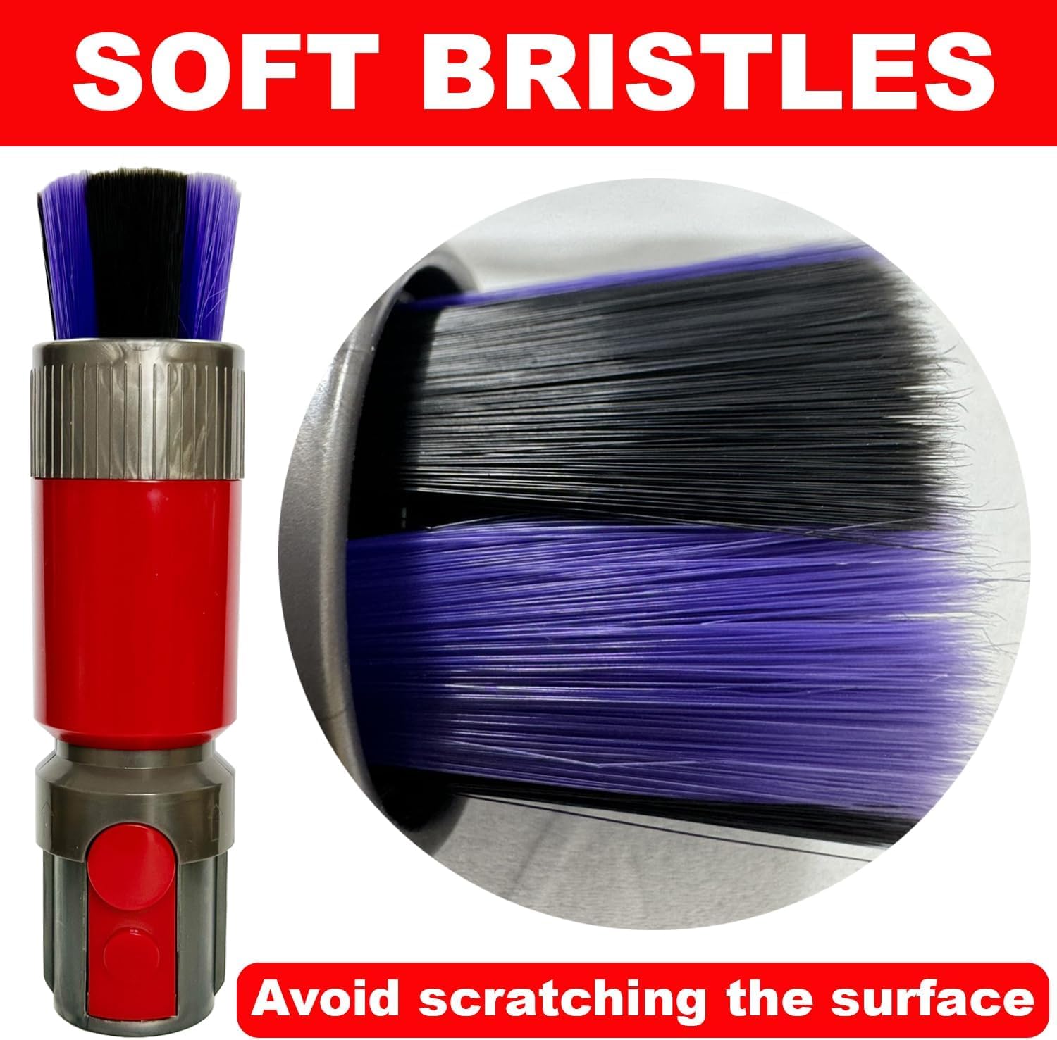 VACEXT soft dusting brush for delicate surfaces.