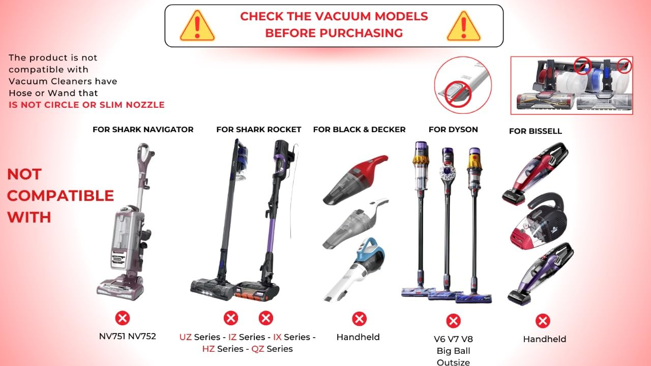 VACEXT flexible crevice tool extends reach.