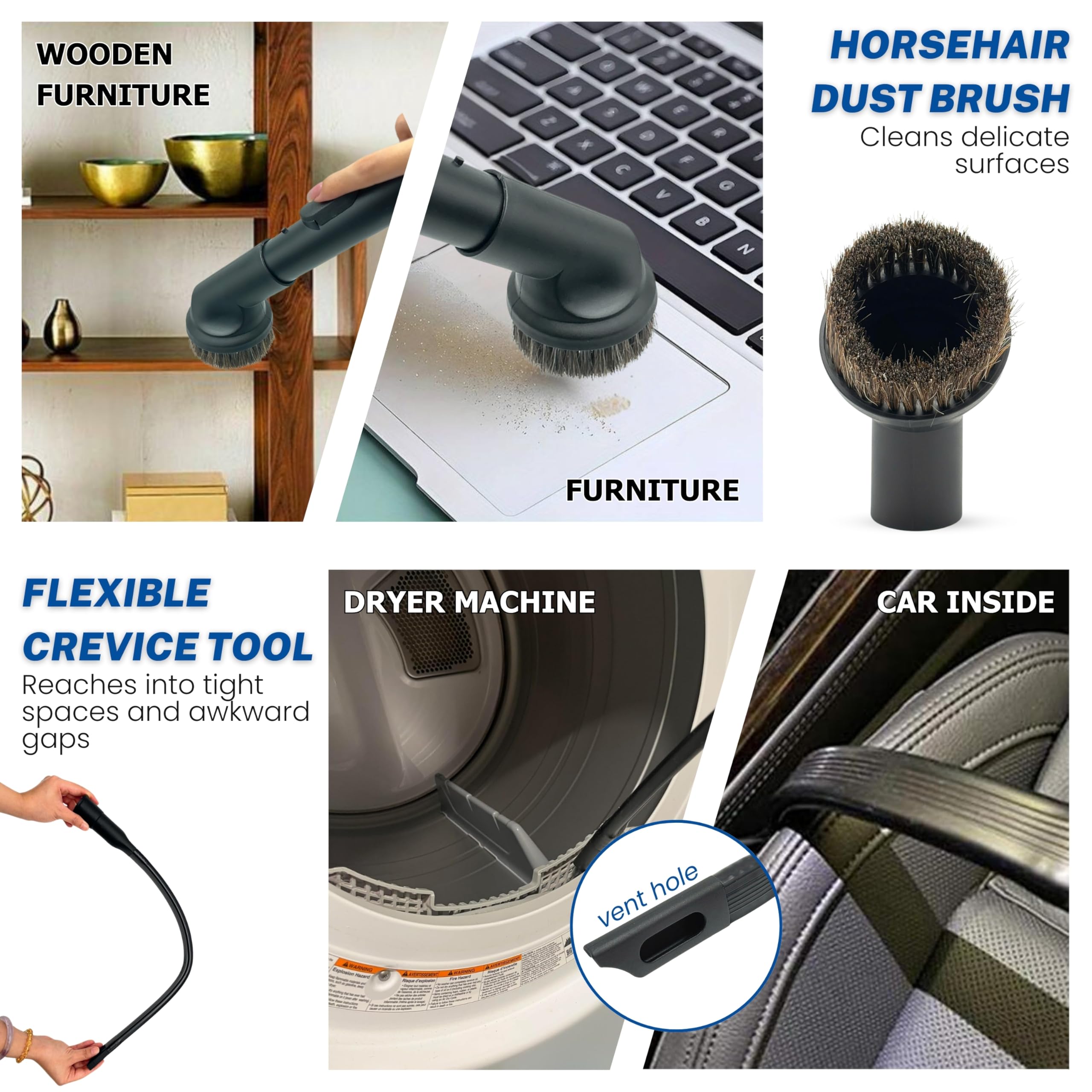 VACEXT Miele upholstery tool cleans sofas and cushions effectively.