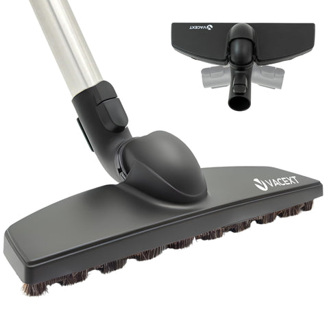 VACEXT Parquet Twister 12inch head gliding on hardwood floors for scratch-free cleaning.