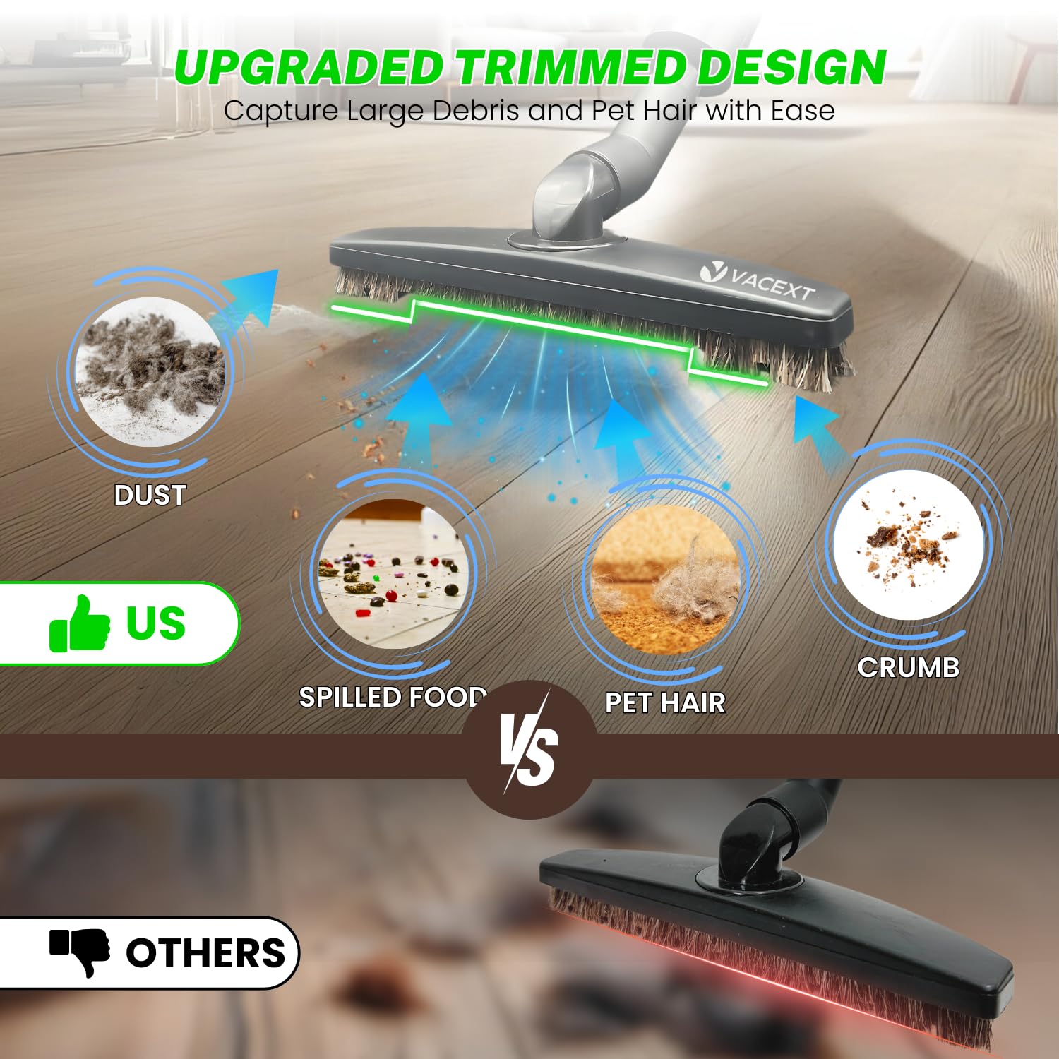 VACEXT brush on blinds delivering gentle, even cleaning