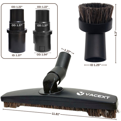 VACEXT dusting brush on keyboard for safe dust removal