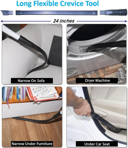 VACEXT upholstery brush cleans fabrics with soft bristles.