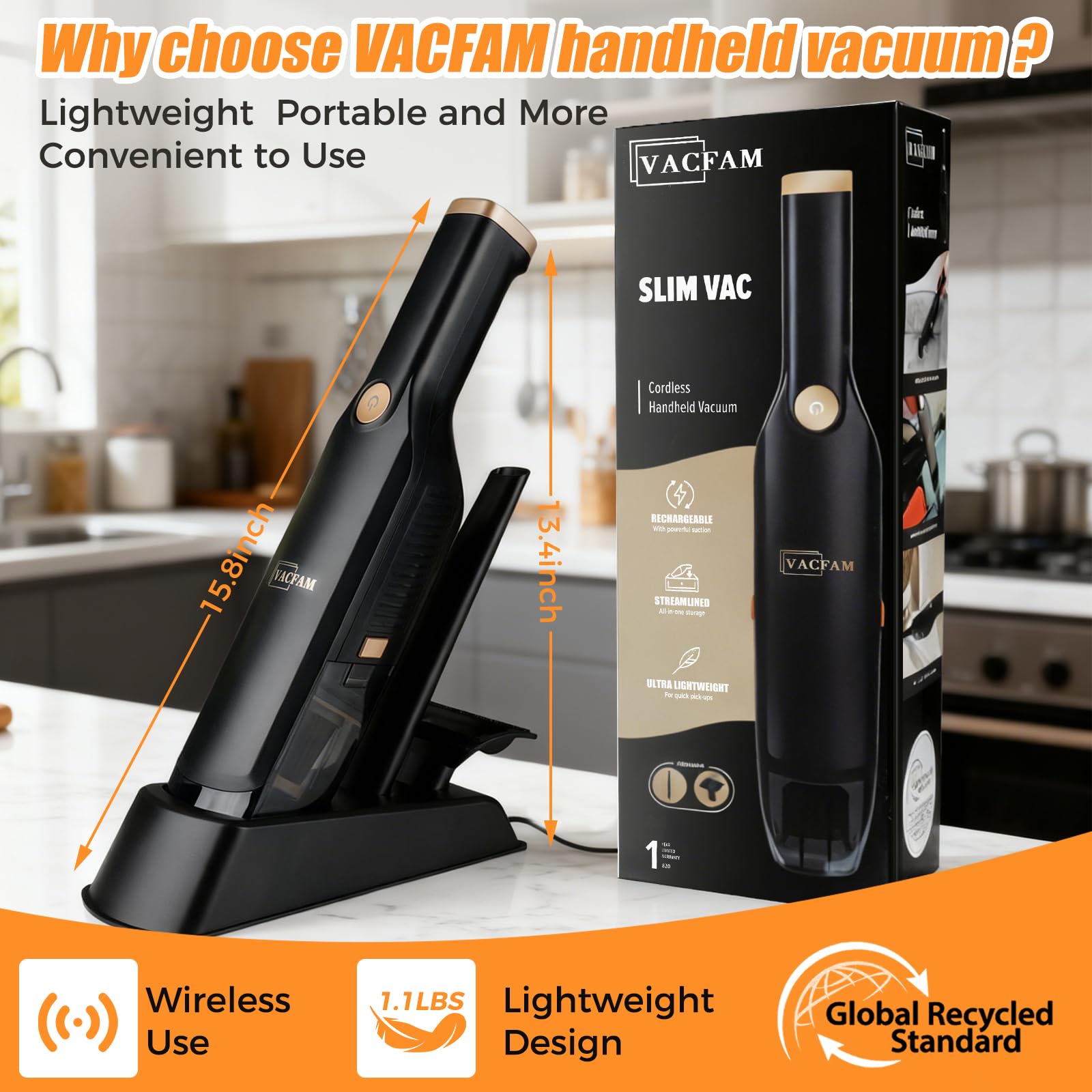 VACFAM storage dock with accessories keeps tools organized and accessible