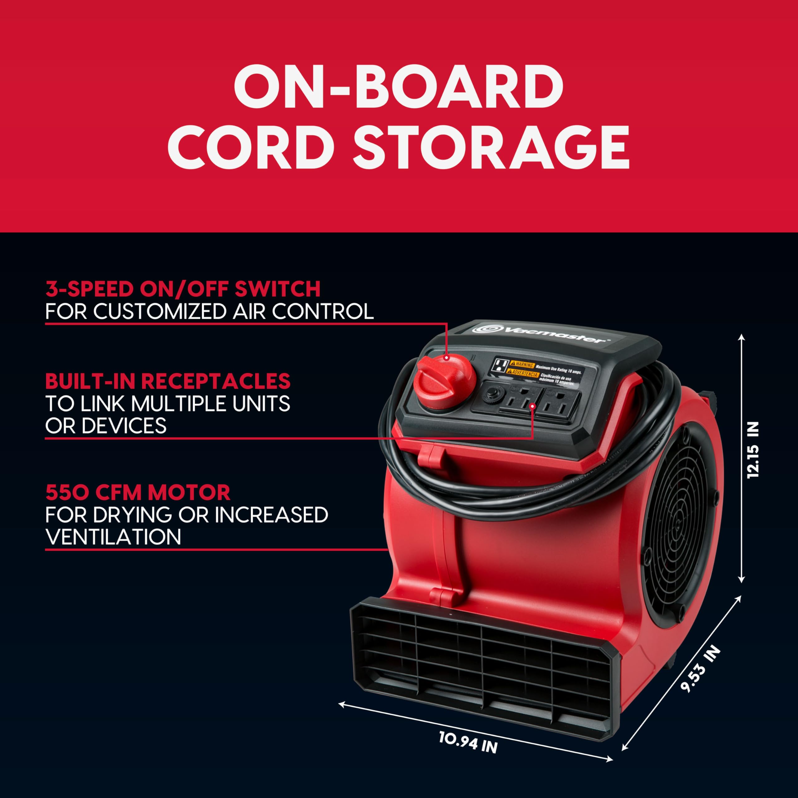 AM201 in use provides efficient air movement in a workshop.