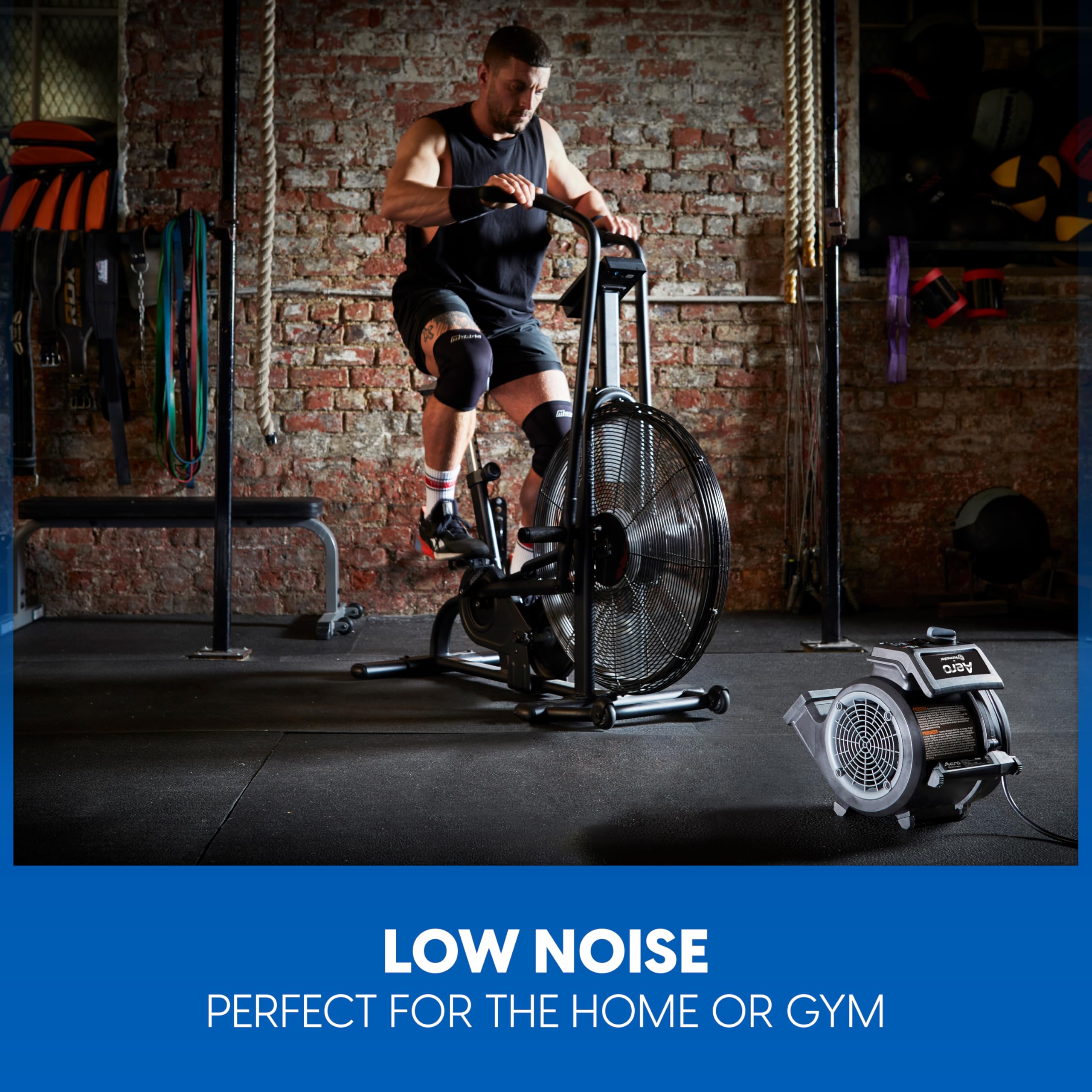 Vacmaster AM201R in use in a gym delivering strong air movement across the space.