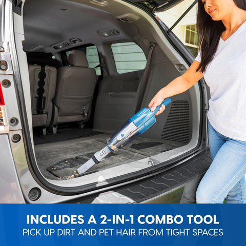 Vacmaster swivel steering enables easy maneuvering around furniture.