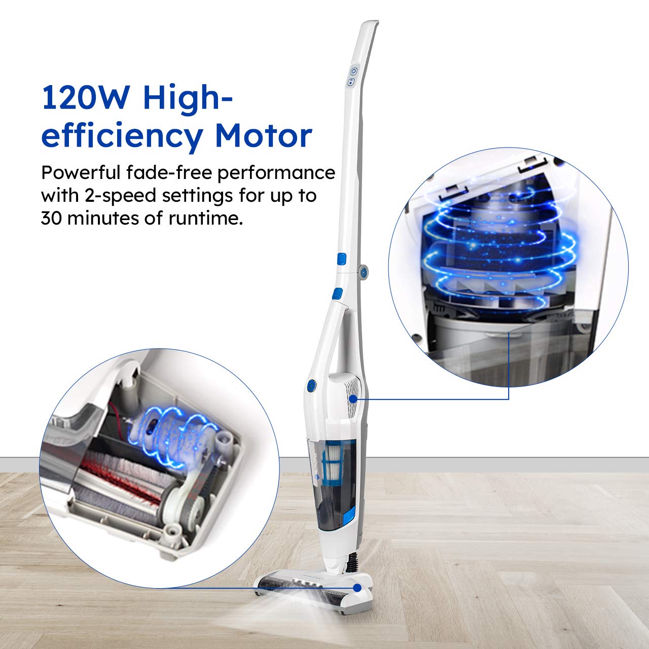 Vacmaster VSD1801 compact 5-pound design for effortless maneuverability around stairs.