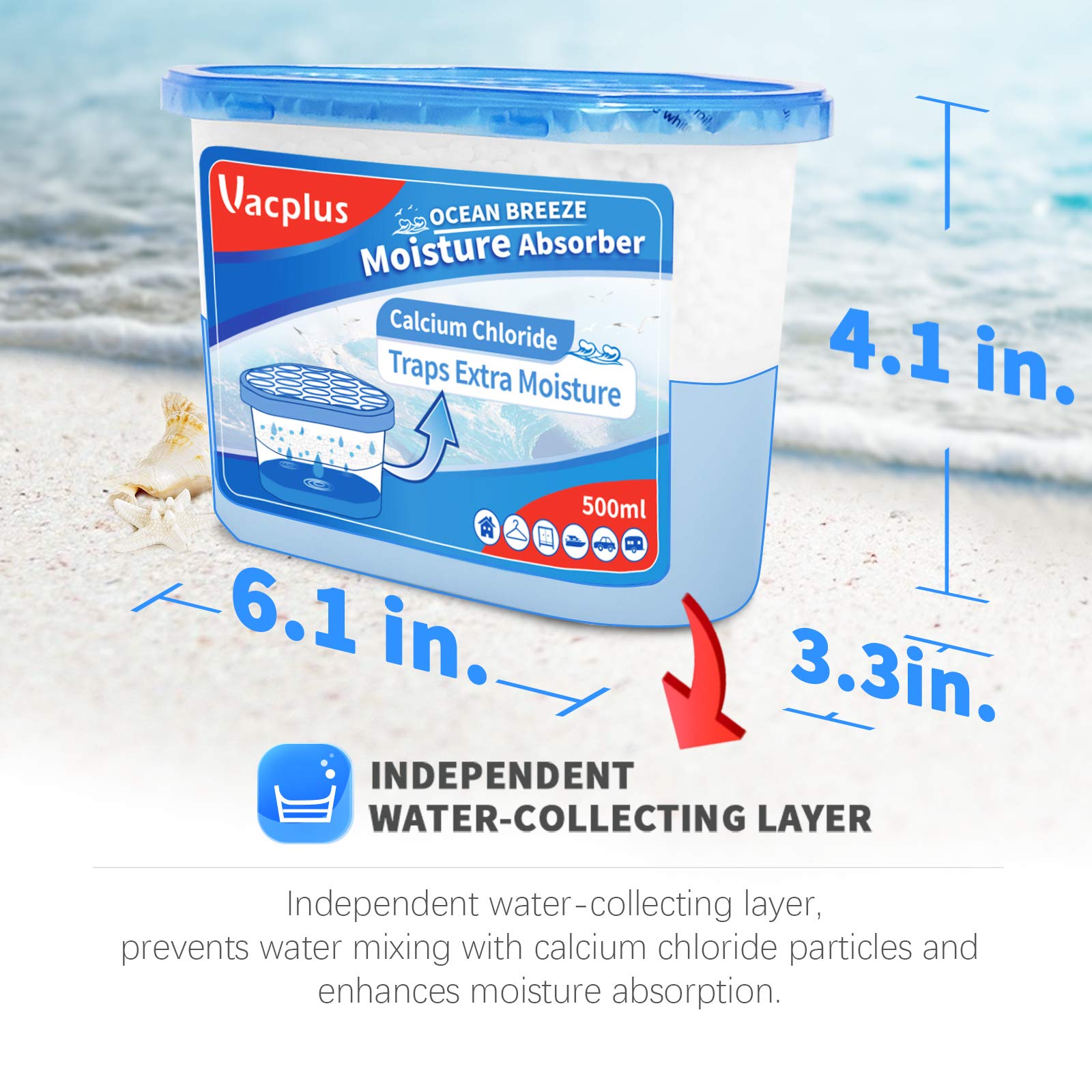 Vacplus closet dehumidifier keeps clothes dry and less humid.