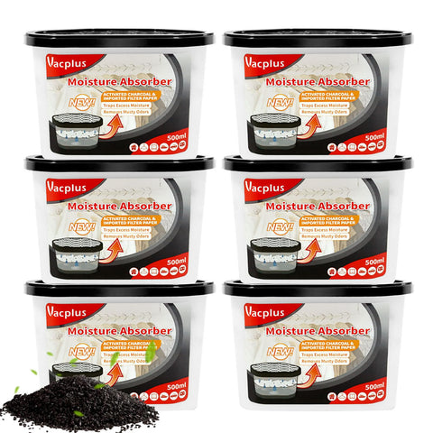 Vacplus moisture absorber 6-pack front view for easy placement.
