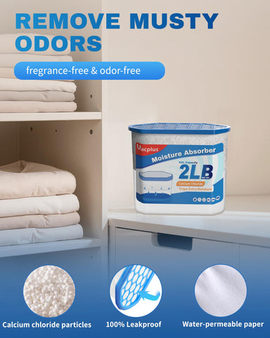 Vacplus bucket in basement lowers dampness and odor