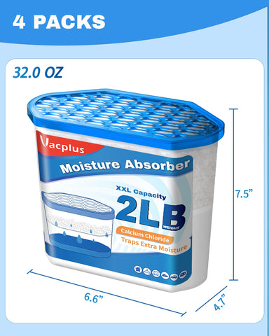 Multiple Vacplus buckets arranged for storage-area humidity protection.