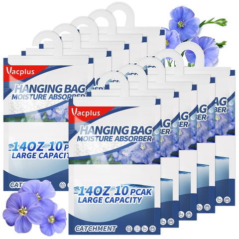Vacplus moisture absorber hanging bag with linen fragrance keeping closets dry