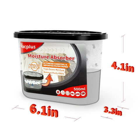 Vacplus moisture absorber water-collection layer visibly demonstrates absorption.
