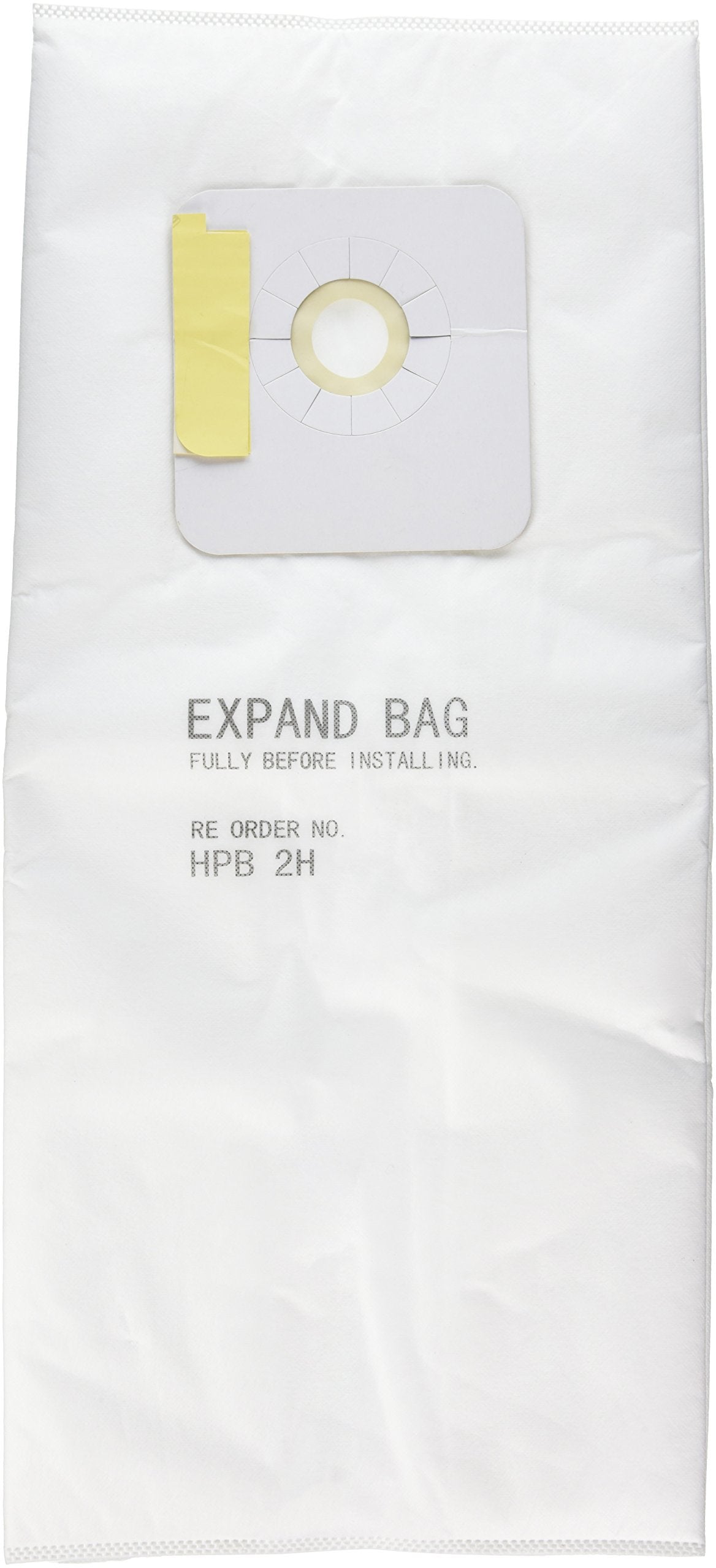 VacuMaid HPB2H HEPA-style bag ready for quick replacement and enhanced filtration.