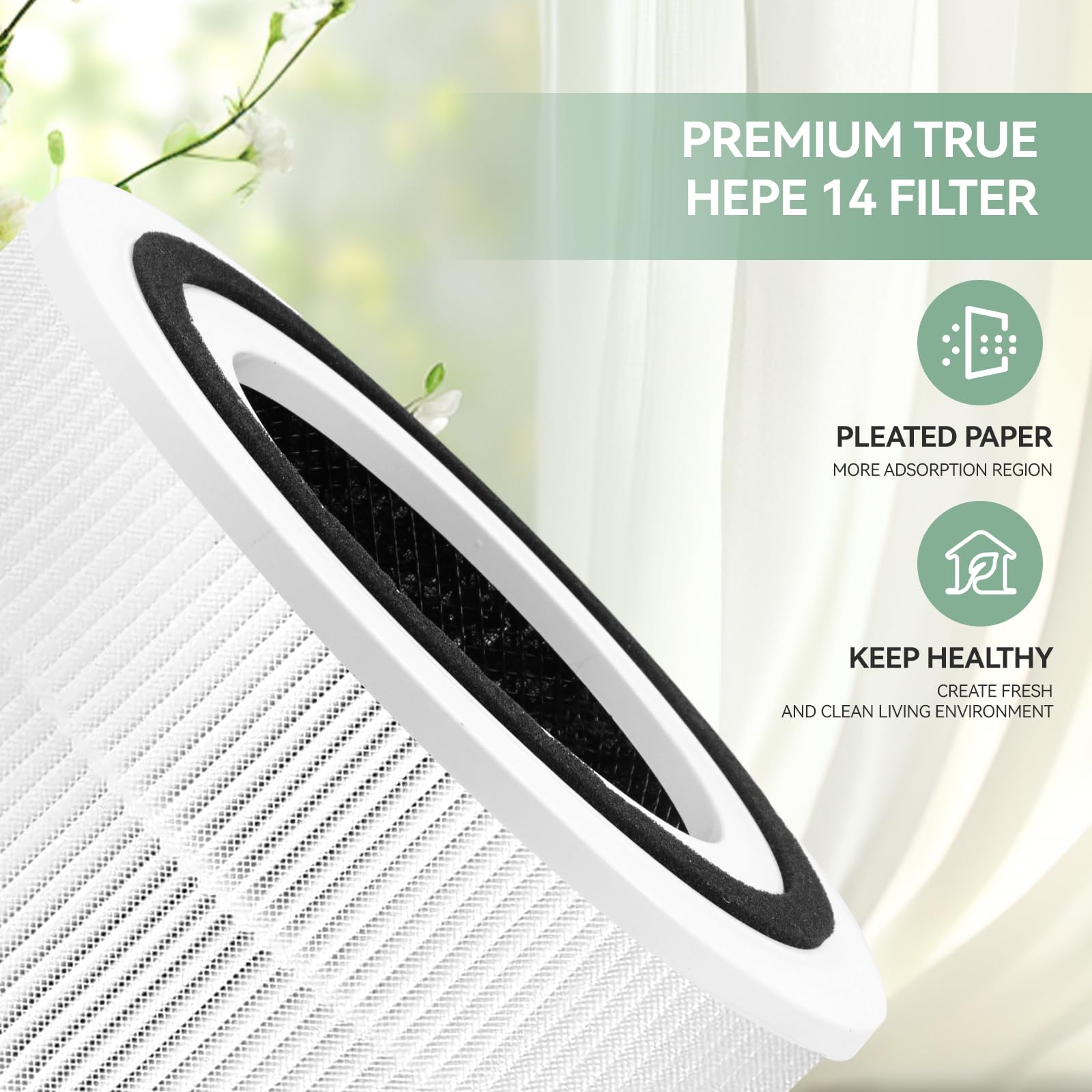 VacusMatrix 240 air purifier filtration stage closeup, dust capture shown