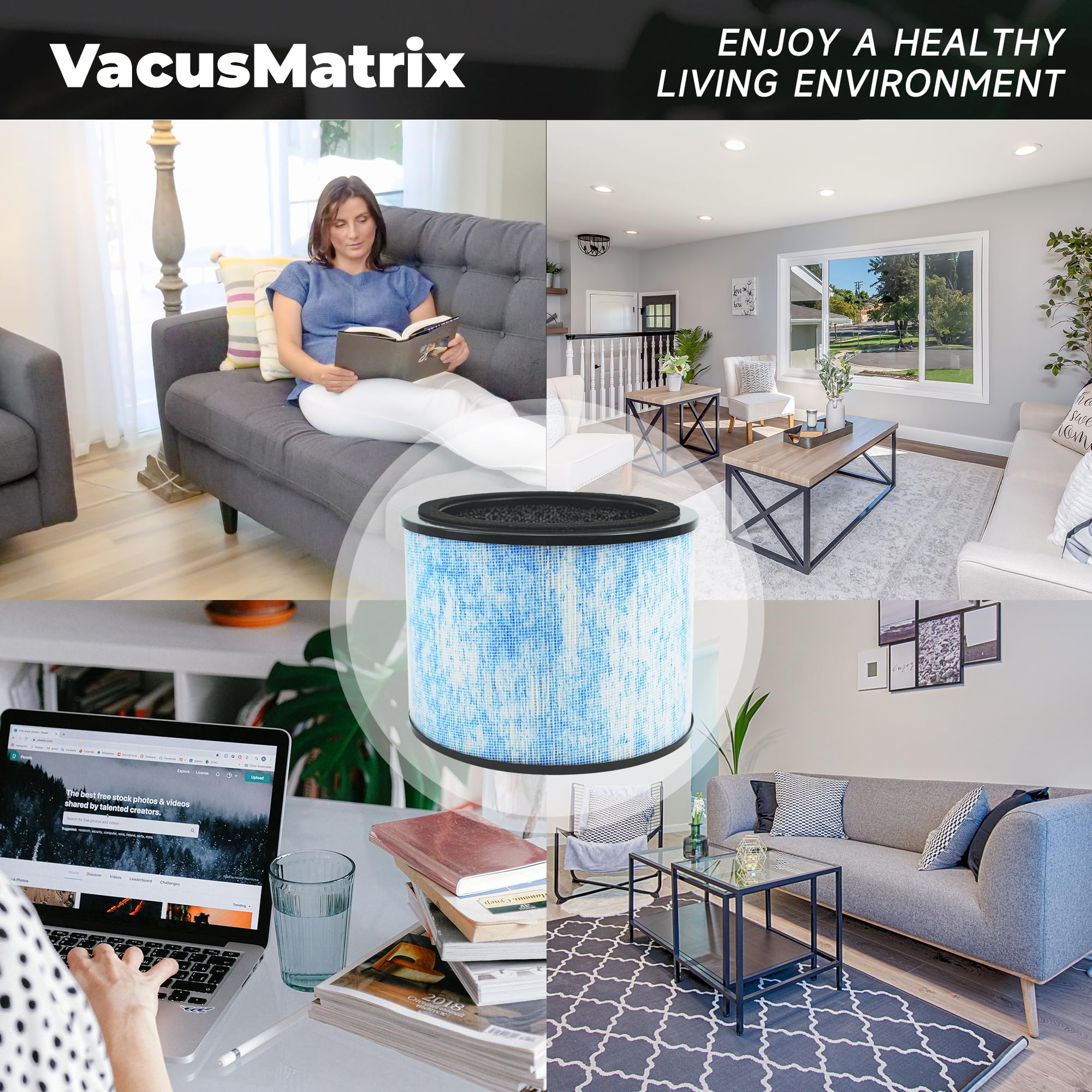 VacusMatrix 2-pack design emphasizes simple, tool-free replacement.