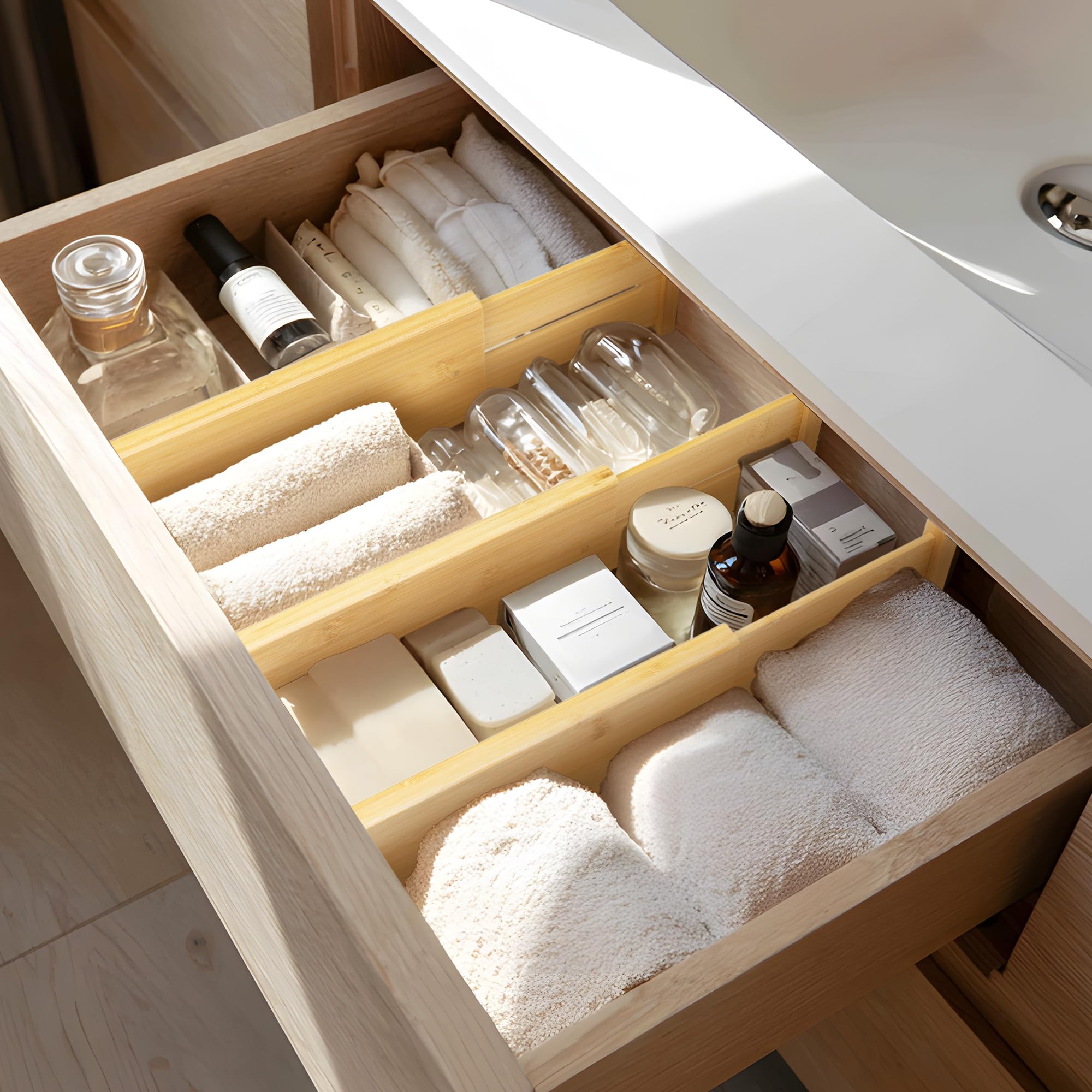 Easy install with VaeFae dividers uses spring tension without tools