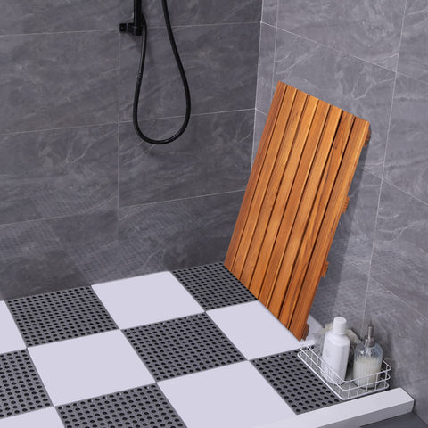VaeFae Teak Shower Mat is suitable for indoor or outdoor use.