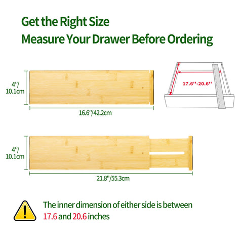 Foam-padded ends protect drawer surfaces while keeping dividers steady