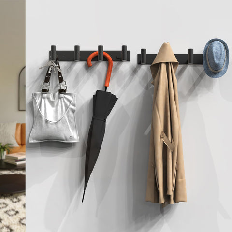 VAEHOLD entryway organizer with four hooks helps reduce clutter at the door