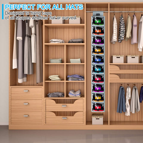 VAESIDA hat rack side pockets store small essentials and accessories.