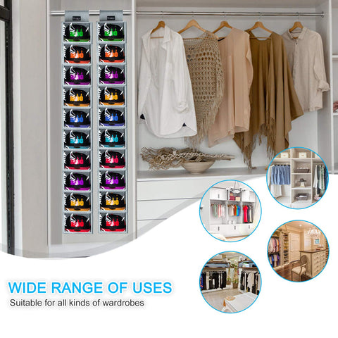 VAESIDA ten-shelf hat organizer shown in closet for multiple hats.
