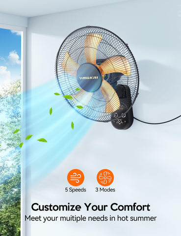 VAGKRI wall-mount fan remote control for easy operation.