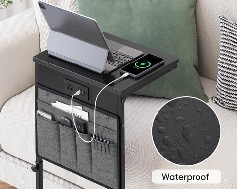 Vagusicc black end table complements living room aesthetics