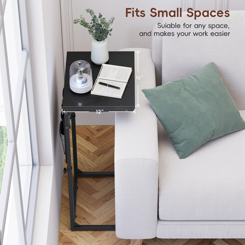 Vagusicc compact C-shaped design fits tight spaces beside sofa