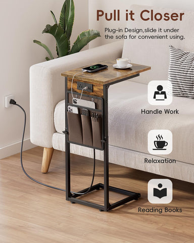Vagusicc End Table with sturdy anti-scratch feet for any floor