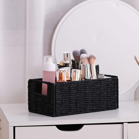 Vagusicc durable paper rope basket with steel frame stability