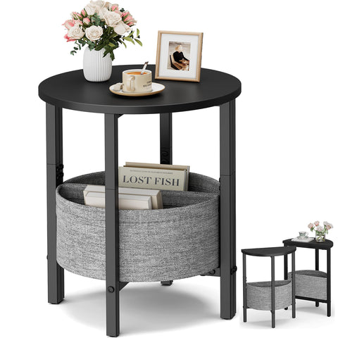 Vagusicc small round table with 15-8 inch diameter for compact living spaces