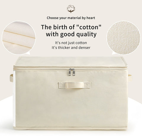 Vailando canvas closet storage bags foldable design for space-saving organization